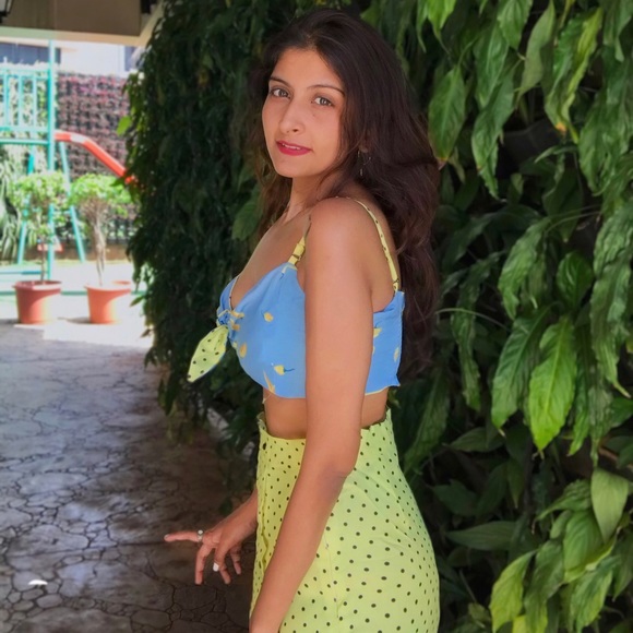 zara blue and yellow co-ord set! - Picture 2 of 4